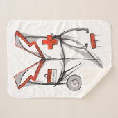 Niedliche Personalisierte Krankenschwestern Sherpadecke (Vorderseite (Horizontal))