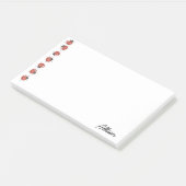 Niedliche Personalisierte Ladybug Post-it Klebezettel (angewinkelt)