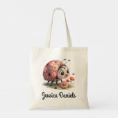 Niedliche personalisierte Ladybug Tasche (Rückseite)