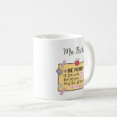 Niedliche Personalisierte Lehrerin Kaffeetasse (VorderseiteRechts)