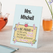 Niedliche Personalisierte Lehrerin Sockelschild (In Situ)