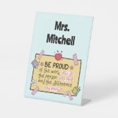 Niedliche Personalisierte Lehrerin Sockelschild (Vorderseite)