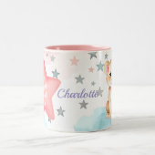 Niedliche Personalisierte Leo Zodiac Signature Tas Zweifarbige Tasse (Mittel)