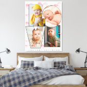 Niedliche personalisierte Liebe Vorlage Foto Herz Leinwanddruck (Insitu (Schlafzimmer))