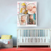 Niedliche personalisierte Liebe Vorlage Foto Herz Leinwanddruck