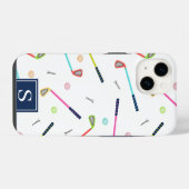 Niedliche Personalisierte Mongram Golf Patterns iPhone Hülle (Rückseite (Horizontal))