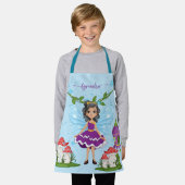 Niedliche Personalisierte Mühle, Pilze & Hauskids Schürze (Getragen)