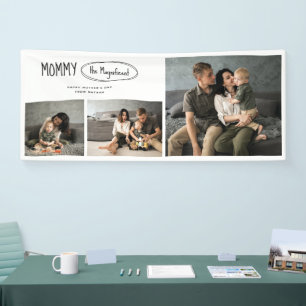 Niedliche Personalisierte Mütter Tag Familie Foto Banner