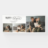 Niedliche Personalisierte Mütter Tag Familie Foto Banner (Horizontal)