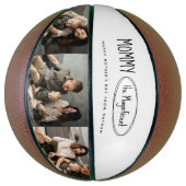 Niedliche Personalisierte Mütter Tag Familie Foto Basketball (Vertikal)