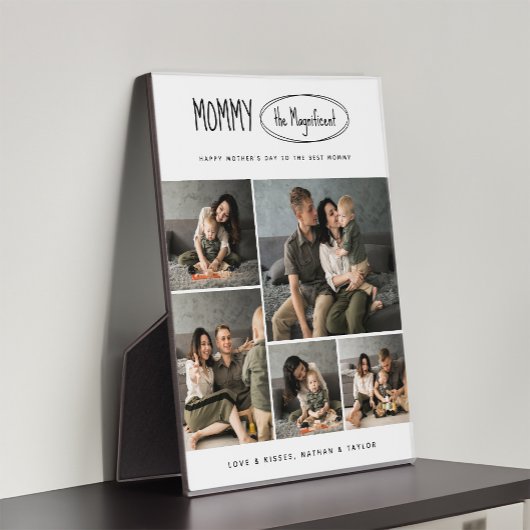 Niedliche Personalisierte Mütter Tag Familie Foto Fotoplatte
