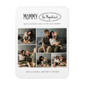 Niedliche Personalisierte Mütter Tag Familie Foto Magnet (Vertikal)