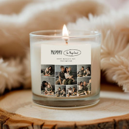 Niedliche Personalisierte Mütter Tag Familie Foto Quadratischer Aufkleber