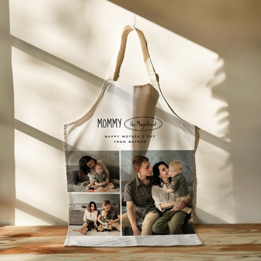 Niedliche Personalisierte Mütter Tag Familie Foto Schürze