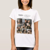 Niedliche Personalisierte Mütter Tag Familie Foto T-Shirt (Vorderseite)