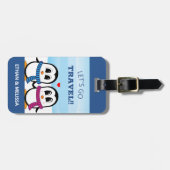 Niedliche Personalisierte Niedliche Couple Pinguin Gepäckanhänger (Vorderseite horizontal)