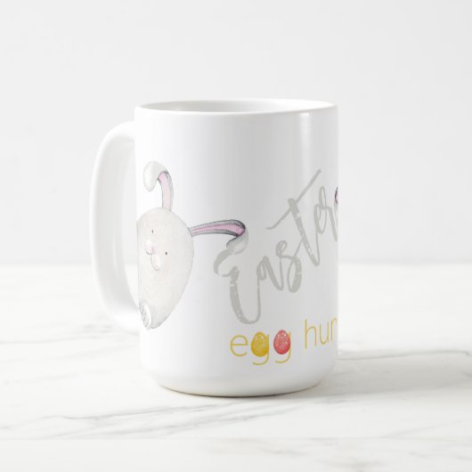 Niedliche Personalisierte Ostereierjagd Kaffeetasse (Vorderseite Links)