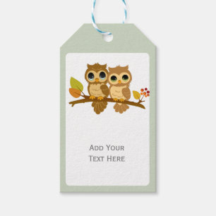 Niedliche Personalisierte Owl Gift Tags Geschenkanhänger