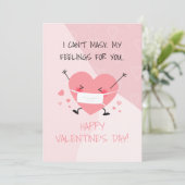 Niedliche Personalisierte Pandemie Valentinstag He Feiertagskarte (Stehend Vorderseite)