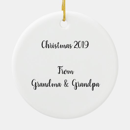 Niedliche Personalisierte Penguin Weihnachten Keramik Ornament (Hinten)