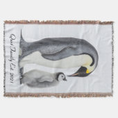 Niedliche Personalisierte Petguin und Kiche Decke (Vorderseite)