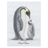 Niedliche Personalisierte Petguin und Kiche Tischdecke (Vorderseite)