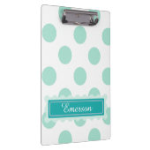 Niedliche Personalisierte Polka Dot Clipboard Klemmbrett (Rechts)