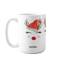 Niedliche Personalisierte Rentierfass-Weihnachtsma