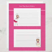 Niedliche Personalisierte Rezept-Seiten (Vorne/Hinten)