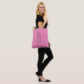 Niedliche Personalisierte rosa Yoga Tote Tasche (Am Model)