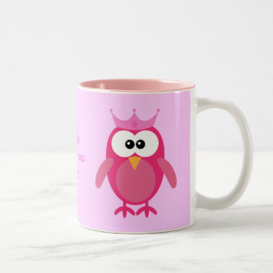 Niedliche personalisierte rosa zweifarbige tasse