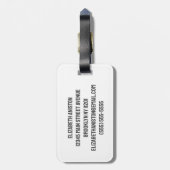 Niedliche Personalisierte Rotfuchs Gepäckanhänger (Rückseite vertikal)