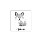 Niedliche Personalisierte Rotfuchs Gummistempel (Prägung)