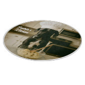 Niedliche Personalisierte Runde Schneidebrett (Ecke)