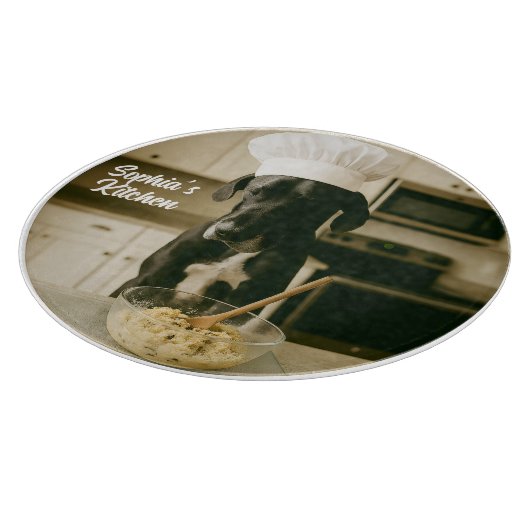 Niedliche Personalisierte Runde Schneidebrett (Ecke)