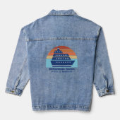 Niedliche Personalisierte Schifffahrt Sunset Girls Jeansjacke (Rückseite)