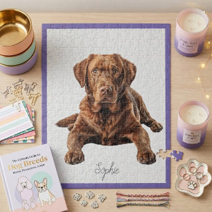 Niedliche Personalisierte Schokolade Labrador Retr Puzzle