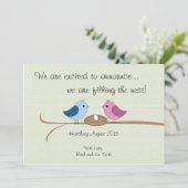 Niedliche Personalisierte Schwangerschaftsankündig Ankündigung (Stehend Vorderseite)