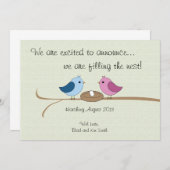 Niedliche Personalisierte Schwangerschaftsankündig Ankündigung (Vorne/Hinten)