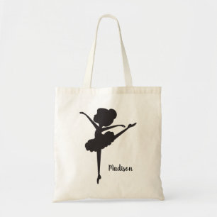 Niedliche Personalisierte Silhouette Ballerina Tot Tragetasche