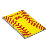 Niedliche PERSONALISIERTE Softball-Notizbücher, Notizblock (Rechte Seite)