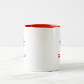 Niedliche Personalisierte Spinne mit Namen Zweifarbige Tasse (Mittel)