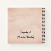 Niedliche Personalisierte Typografie meines Geheim Notizblock (Rückseite)