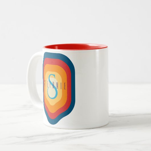 Niedliche personalisierte Umarmung Zweifarbige Tasse (Vorderseite Links)