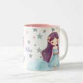 Niedliche Personalisierte Virgo Zodiac Signature T Zweifarbige Tasse (VorderseiteRechts)