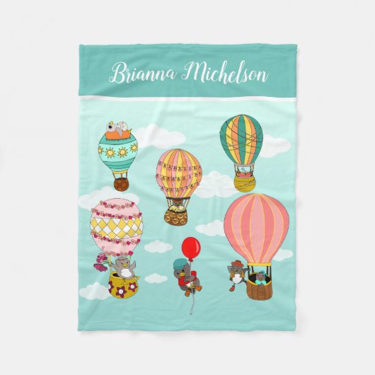 Niedliche Personalisierte Vogeldarstellung für Kin Fleecedecke (Vorderseite)