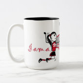Niedliche Personalisierte Volleyball-Girl Zweifarbige Tasse (Links)