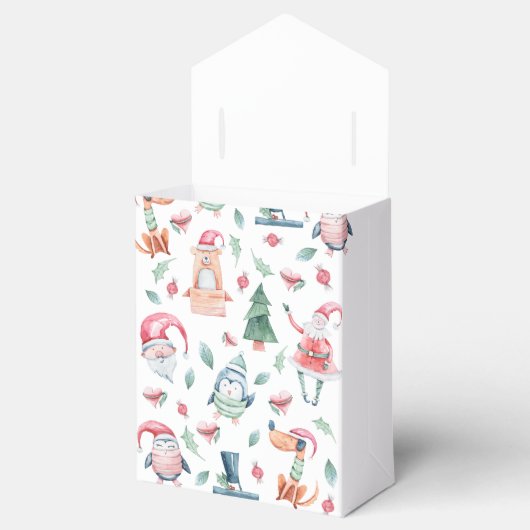 Niedliche Personalisierte Wasserfarbe Frohe Weihna Geschenkschachtel (Geöffnet)