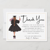 Niedliche Personalisierte Wasserfarbene Girl del M Dankeskarte (Vorderseite)