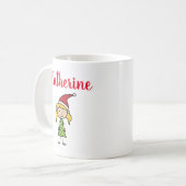 niedliche personalisierte Weihnachtsferien Kaffeetasse (Vorderseite Links)
